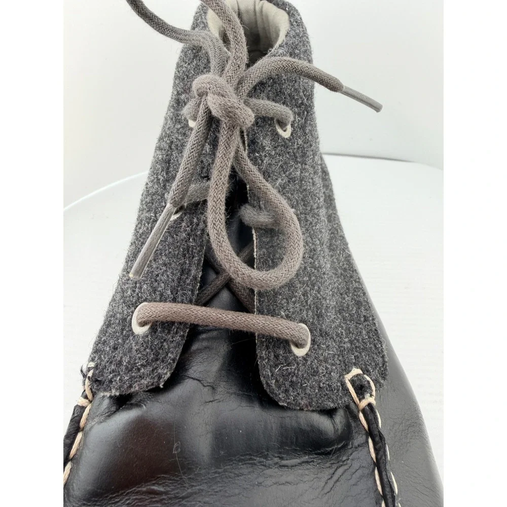 UGG Australia Kaldwell Chukka Boots Mens 13 Black Leather Wool Vibram 1003885